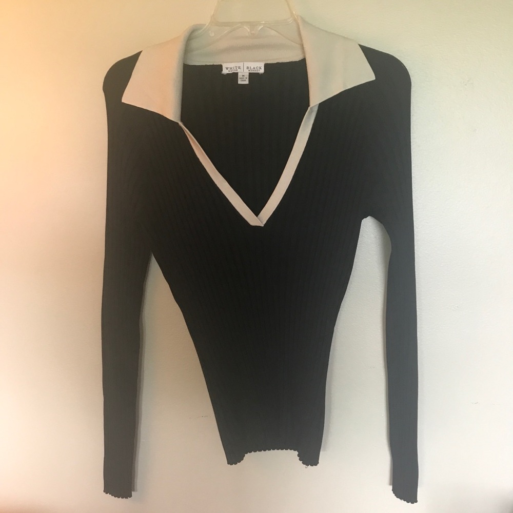 White House Black Market silk/Lycra shirt.MED